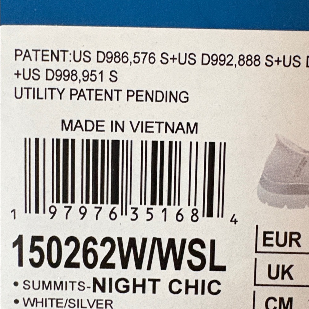 Skechers Women's Knit Sneakers in White and Silver - Picture 13 of 13